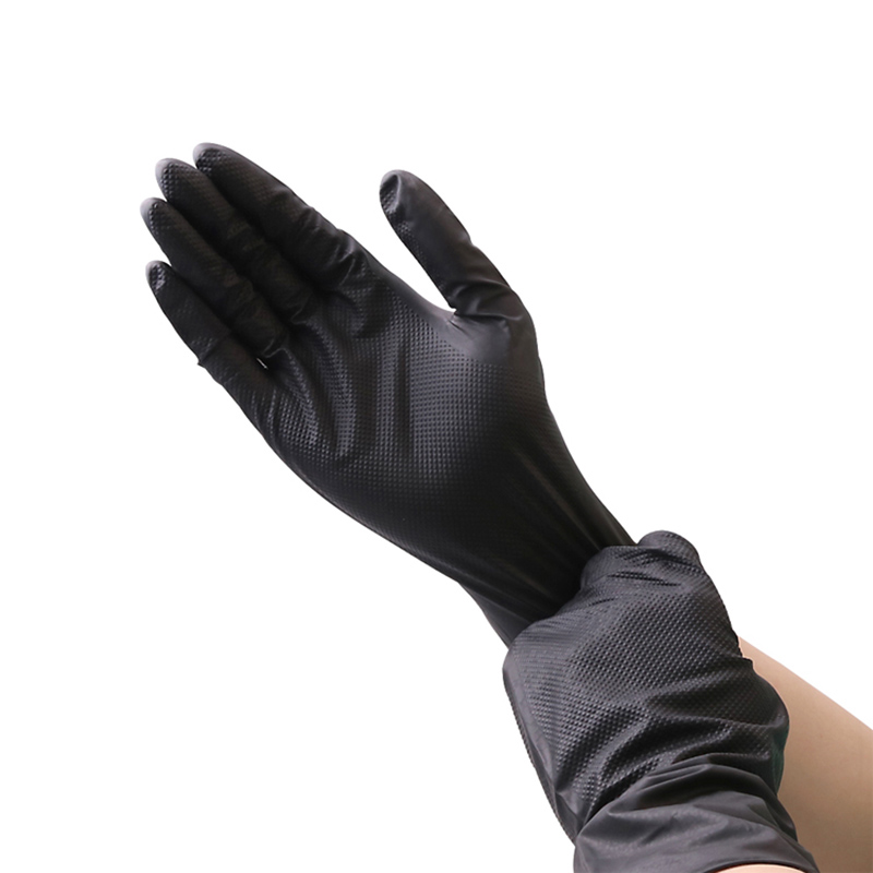 6 mil disposable nitrile gloves for diamond texture